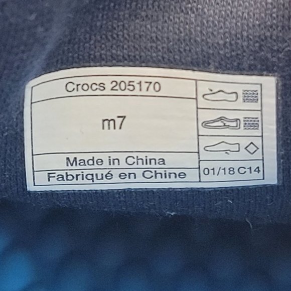 Crocs LiteRide Slip On Men's Blue White Loafers Sneakers 205170 US Size M7 - Picture 8 of 8